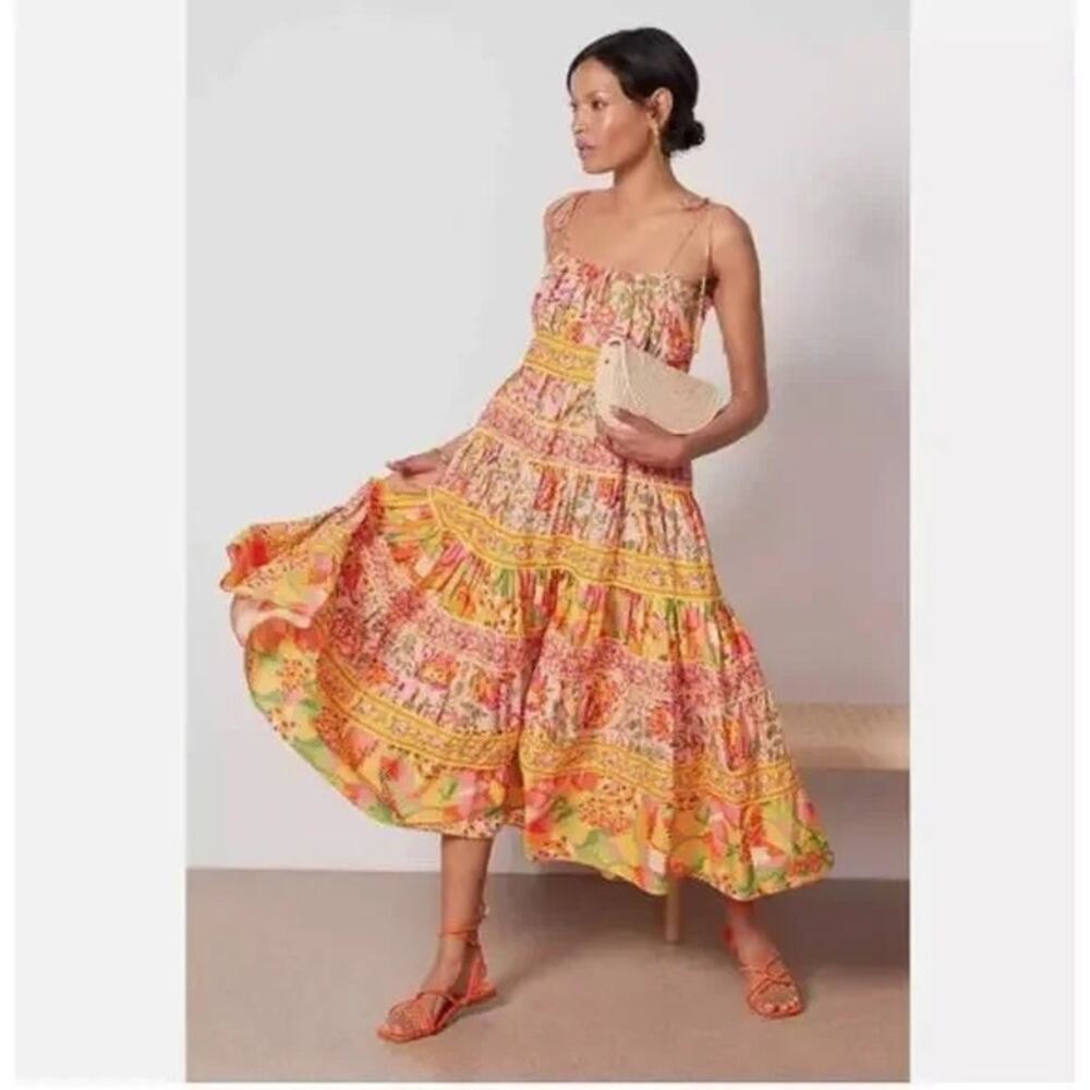 Farm Rio Mixed Fruits Paradise Midi Dress - Picture 2 of 9